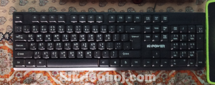 Hi-Power স্ট্যান্ডার্ড বাংলা ও ইংলিশ কিবোর্ড (কালো রঙ)